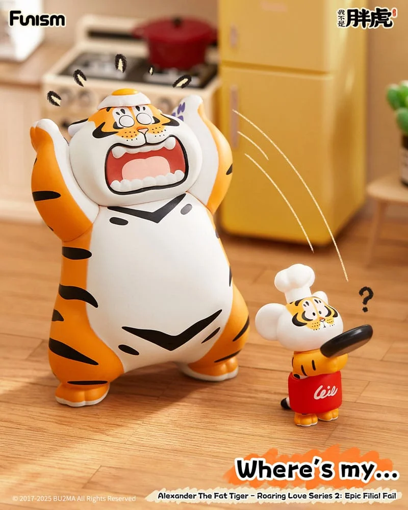 Alexander The Fat Tiger Mini Figures Roaring Love Series 2: Epic Filial Fabil 7cm Blind Box - 1 Unidade